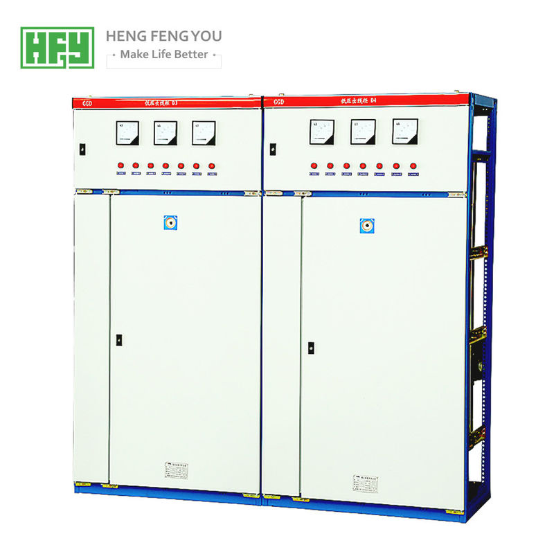 Professional customized type 0.4kV indoor fixed GGD type reactive compensation low voltage distribution cabinet supplier